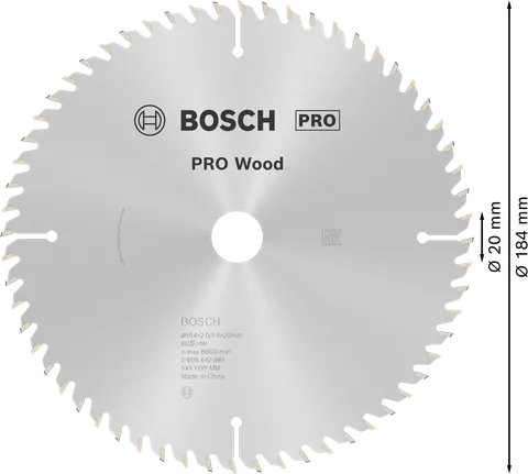 <!-- language missing --> Bosch木材圓鋸片 184 毫米,用於精確切割木材。
